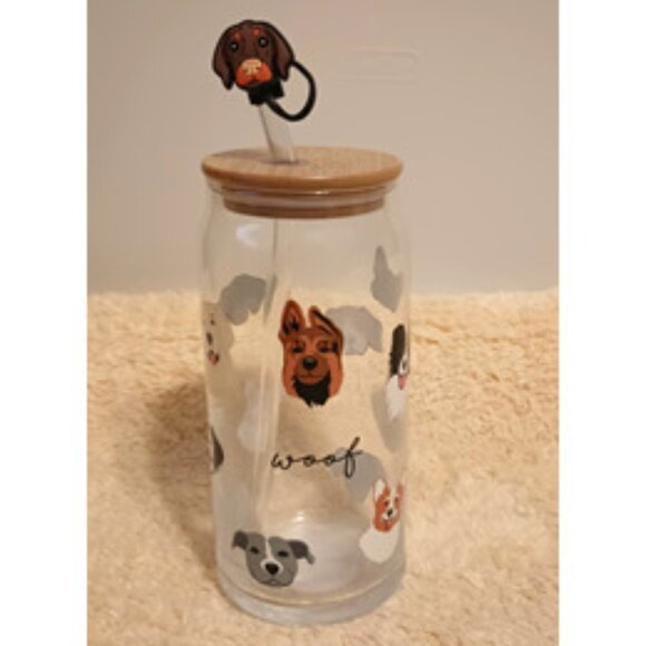 The Paper Store's Various Dog Breeds (20 oz.)Glass Tumbler with Straw & Topper - Picture 2 of 9
